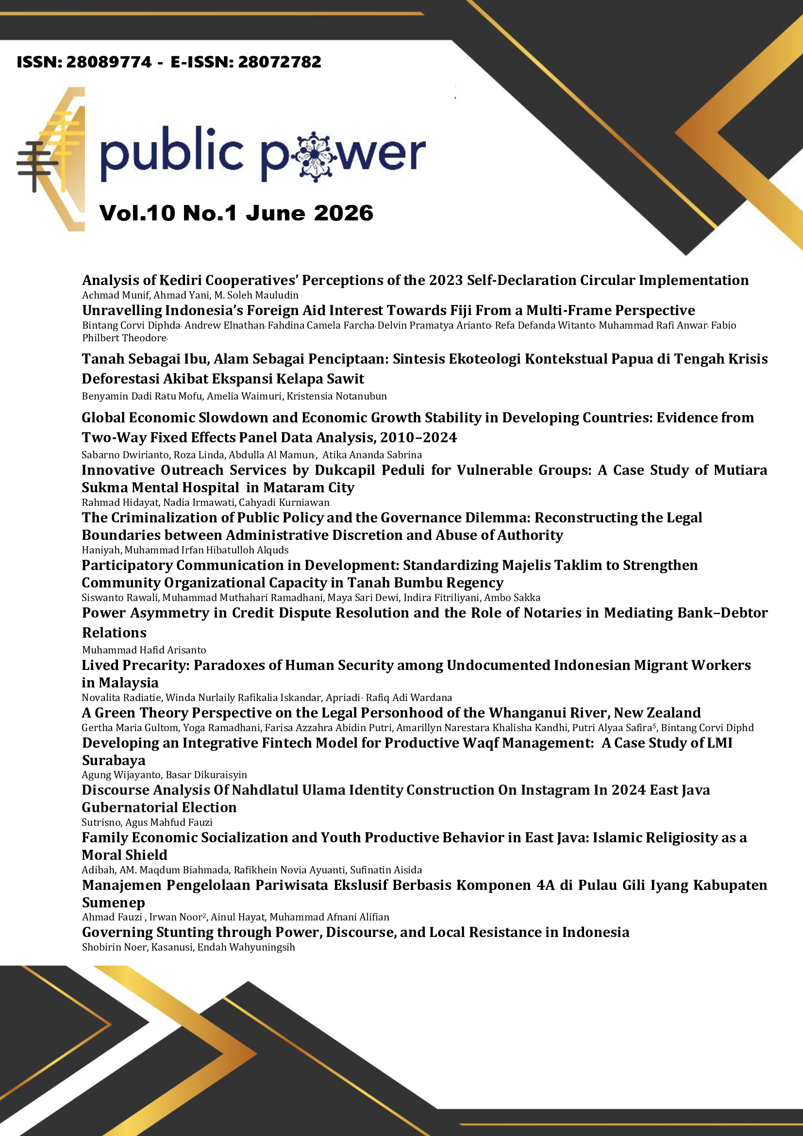 					View Vol. 10 No. 1 (2026): Journal of Public Power
				