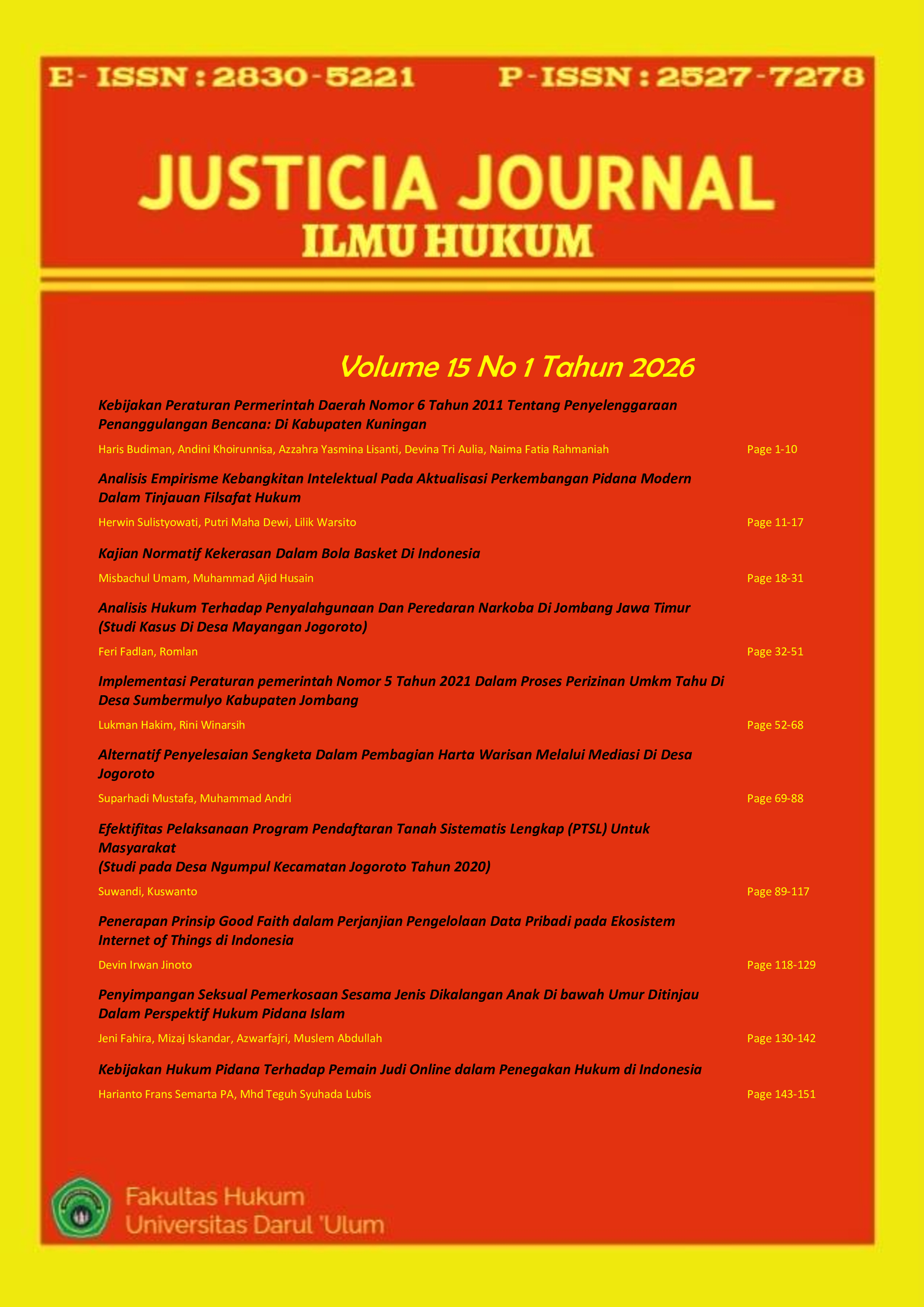 					View Vol. 15 No. 1 (2026): Maret 2026
				